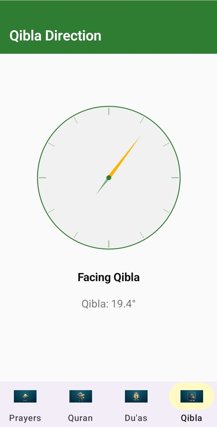 Placeholder: Qibla Compass Screen