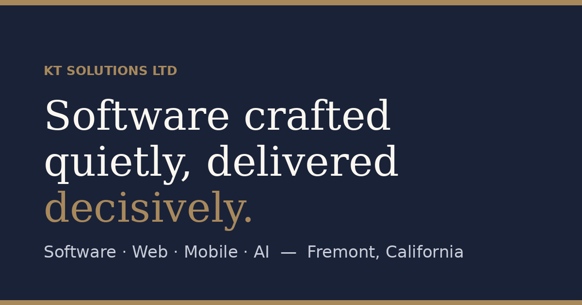 KT Solutions Ltd — Software · Web · Mobile · AI
